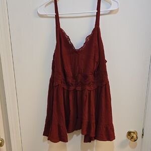 Torrid Burgundy Lace Camisole